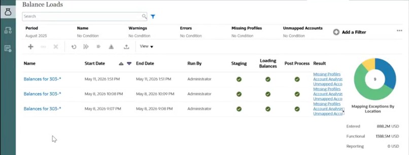 Balance Loads card - Balance Loads tab