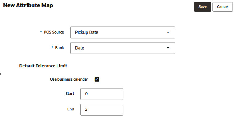 Default Attribute Mapping example showing enable business calendar check box