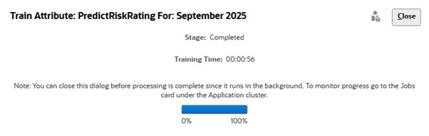This image shows the Train Attribute dialog for a predicted attribute.