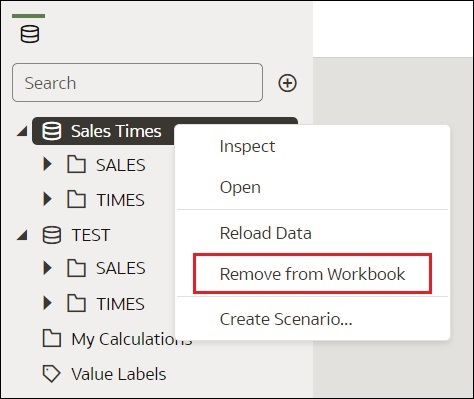 Remove Dataset from Workbook
