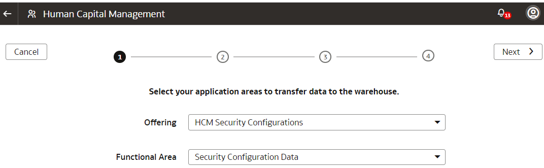 Create a data pipeline to bring additional data security-related objects from Cloud HCM