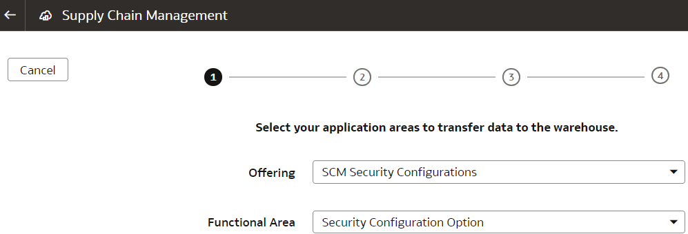 Create a data pipeline to synchronize data security setup from Cloud SCM