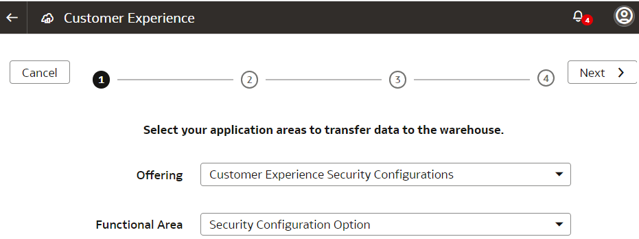 Create a data pipeline to synchronize data security setup from Cloud CX
