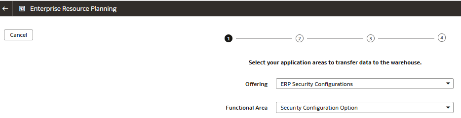 Create a data pipeline to synchronize data security setup from Cloud ERP