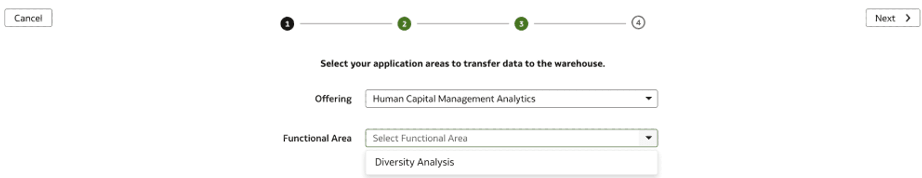 Step 1 of the wizard to create a data pipeline