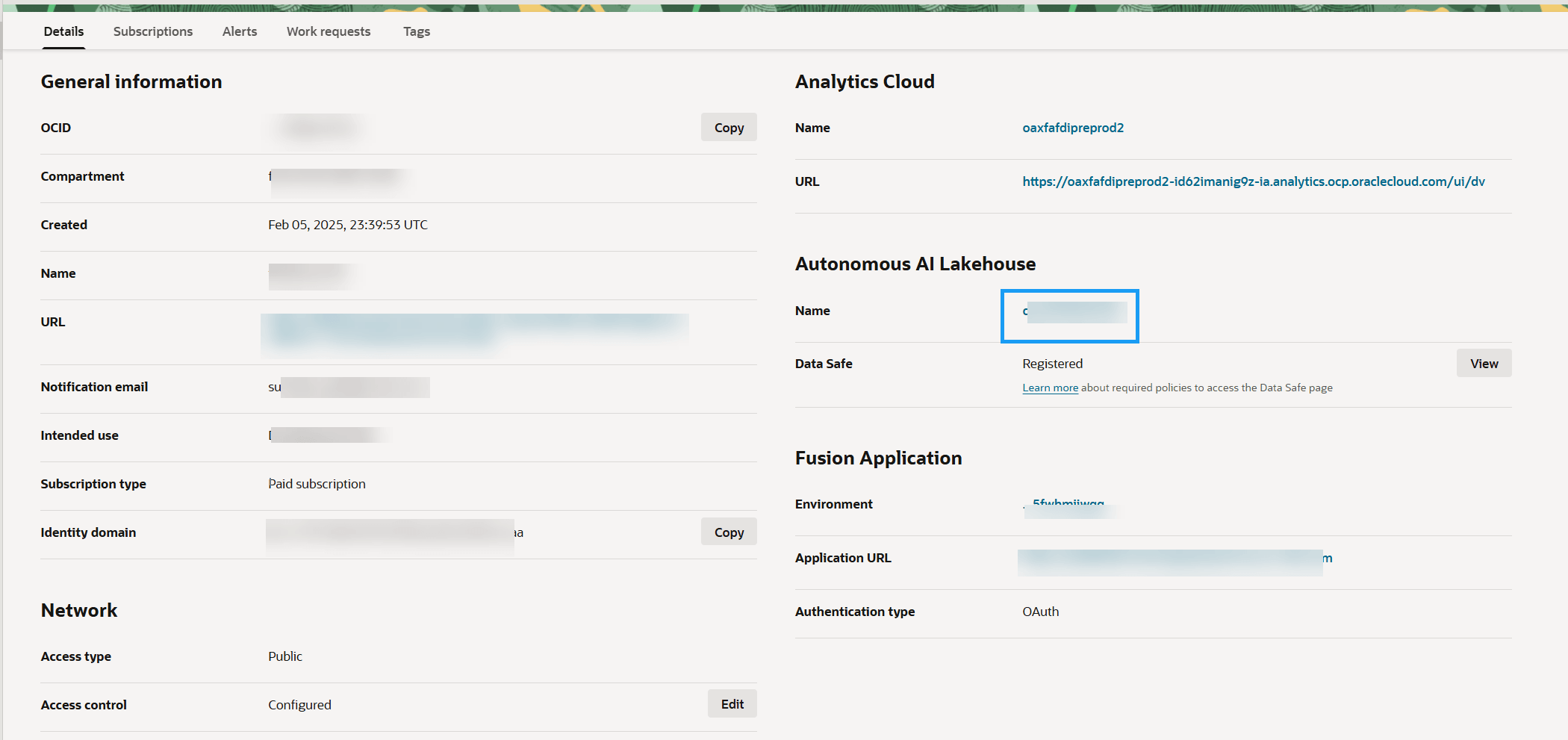 Description of fawag-instance-detail-page-adw-oak.png follows