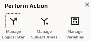 Perform Action dialog Perform Action dialog