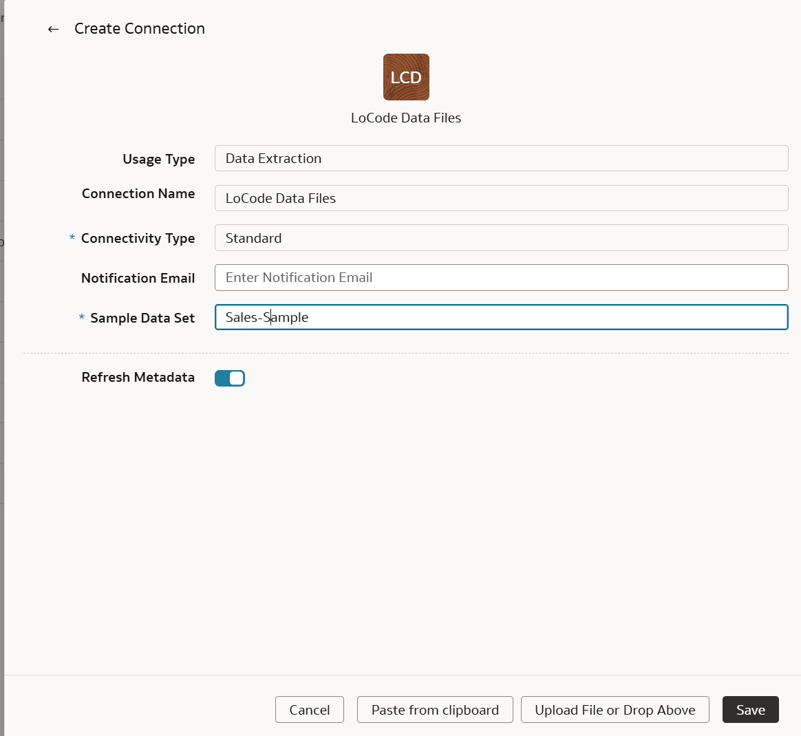 Description of dasrg-createconnection-locode.png follows