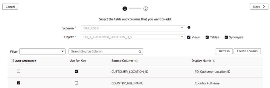 The Extend a Dimension page The Extend a Dimension page
