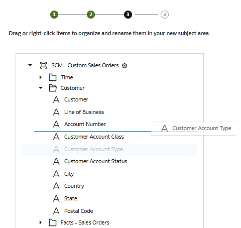 Step 3 of the wizard displaying the Reorder option in action Step 3 of the wizard displaying the Reorder option in action