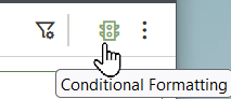 Conditional formatting dialog