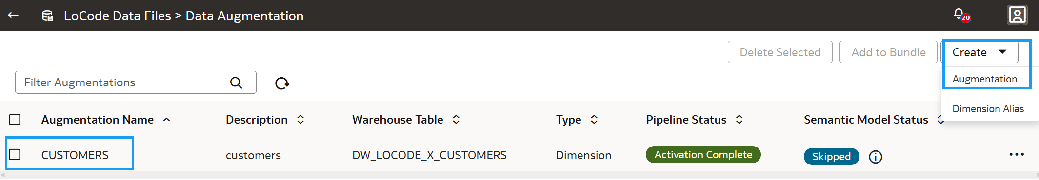 Description of dasrg-dataaug-create-locode.png follows Description of dasrg-dataaug-create-locode.png follows