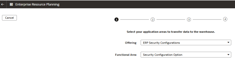 Create a data pipeline to synchronize data security setup from Cloud ERP