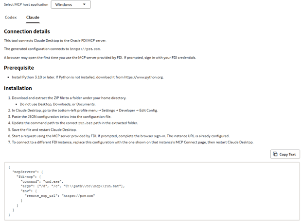 Description of fawag-mcp-connect-claude-windows.png follows