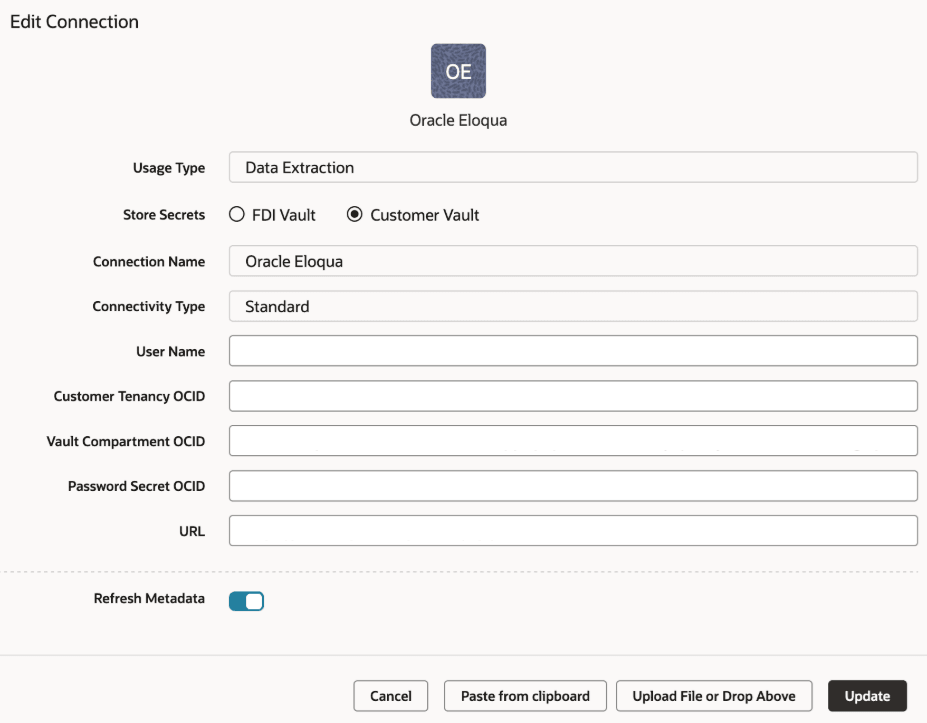 Description of fawag_eloqua_create_connection_updated.png follows Description of fawag_eloqua_create_connection_updated.png follows