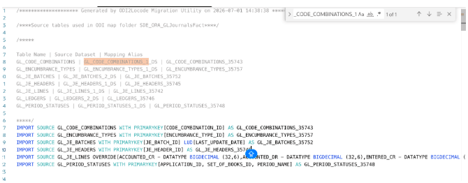 IMPORT SOURCE entries in the hrf