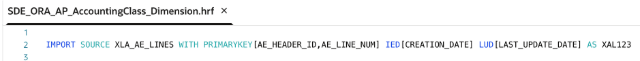 Add the IMPORT SOURCE entries