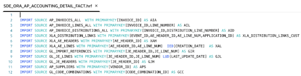 Add the IMPORT SOURCE entries Add the IMPORT SOURCE entries