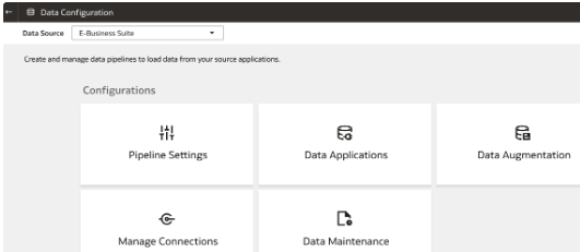 Data Configuration page Data Configuration page
