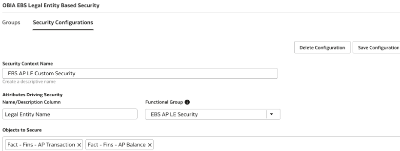 Set up the security configurations
