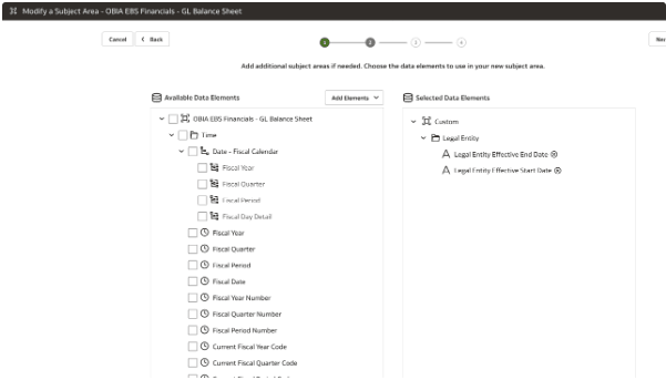 Page displays the selected attributes
