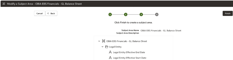 Finish option in Step 3 of the wizard