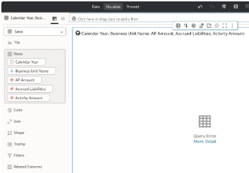 Query error because there is no connectivity between the dimension and fact table