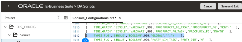 SOFT_DELETE_PREPROCESS parameter set as Y for GLSEG_DIM