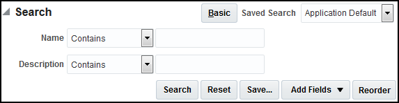 Example of a search on the page with multiple search criteria