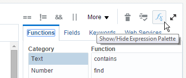 Expand the Expression Palette to Show It