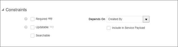 This is a screenshot of the Constraints region, which you set up when defining a formula field.