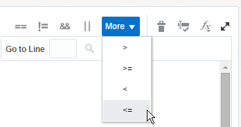 Expression Palette Toolbar