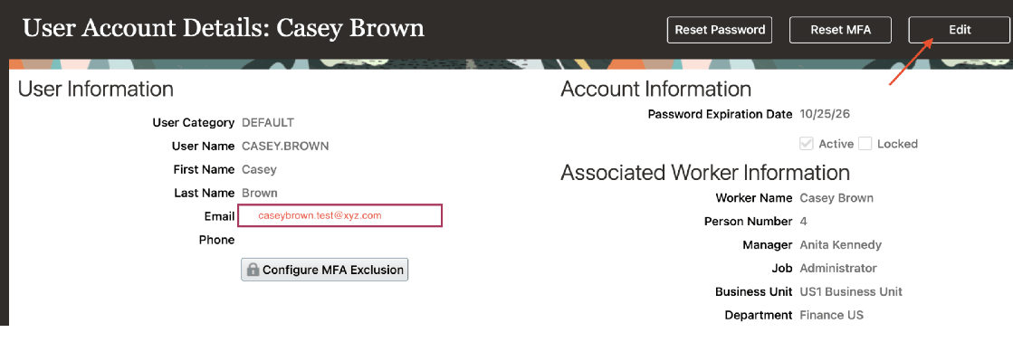 Email field updated