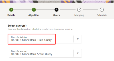 An image of the query for training field