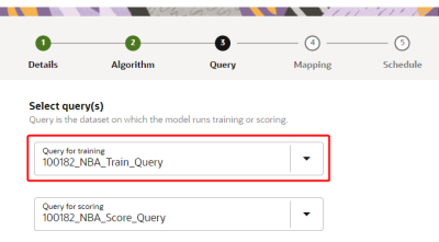 An image of the query for training field