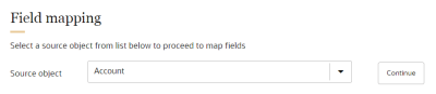 An image of the field mapping section for CX Sales objects