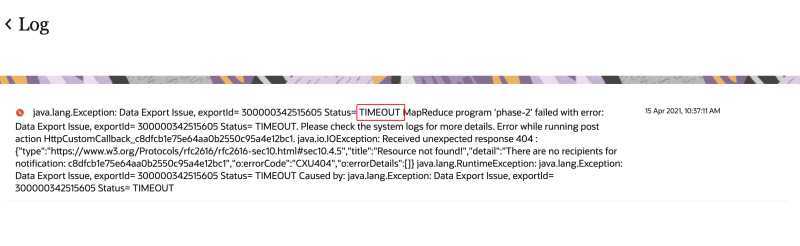 An image of a timeout error message