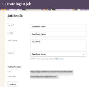 An image of the job details section
