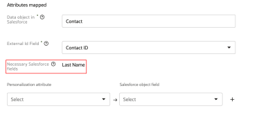 An image of the necessary Salesforce fields for mapping