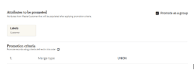 Promotion rule configured with the merge type 'Union'