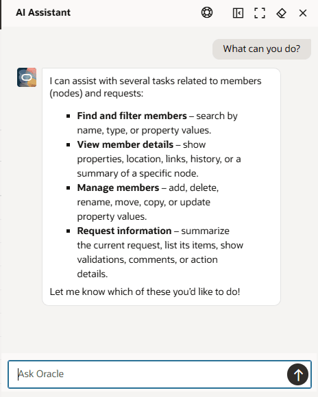 Change Management Assistant screenshot