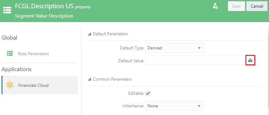 default value dx icon