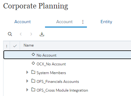 screenshot showing Account viewpoint as a duplicate