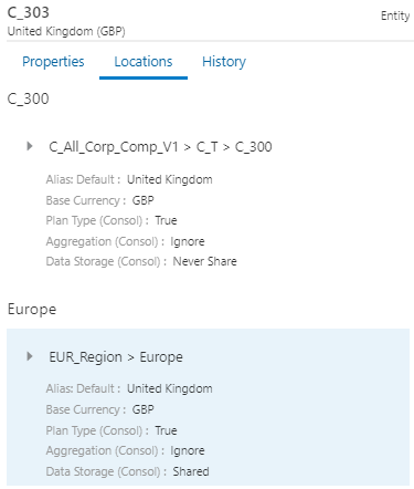 property compare in Locations tab