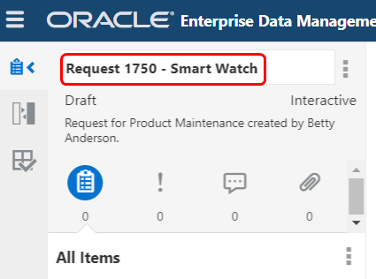 screenshot shows request name as Request 1750 - Smart Watch