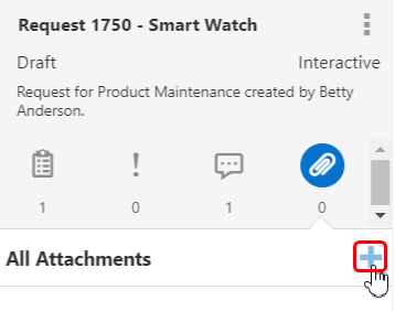 screenshot shows add attachment icon