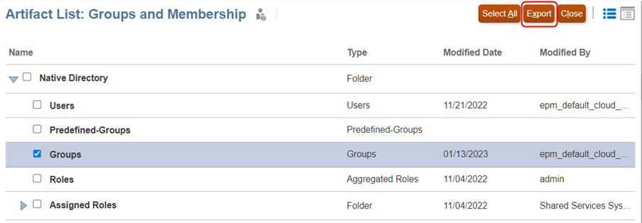 native directory groups