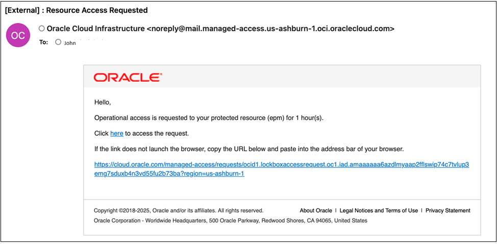 Email notification Email notification