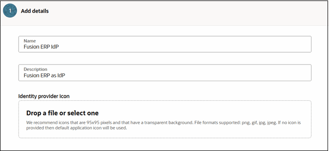 Add Details SAML IdP Add Details SAML IdP