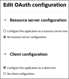Client configuration